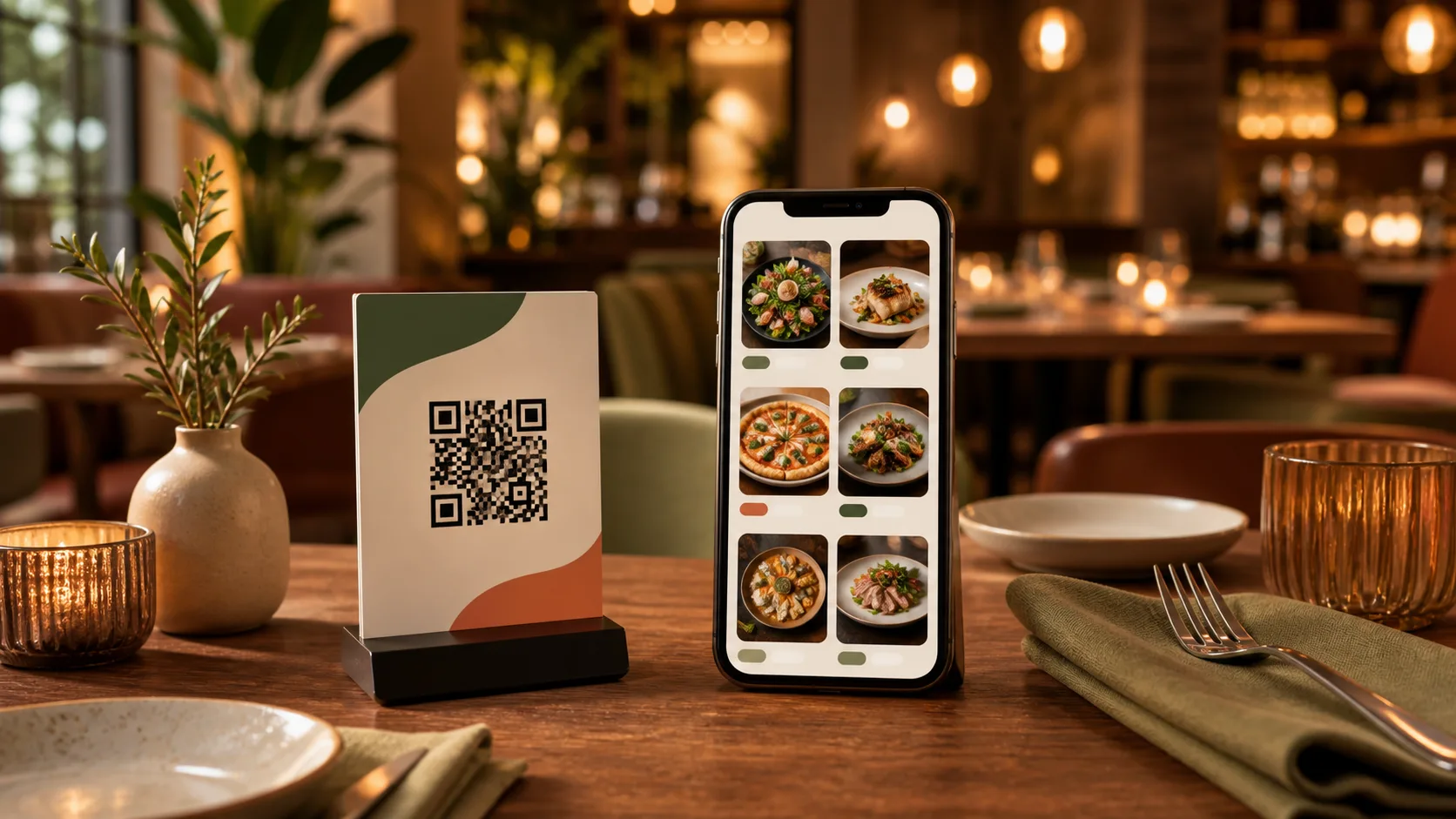 A welcoming restaurant table prepared for guests